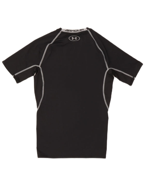 Under Armour Mens Heat Gear Graphic T-Shirt Top Medium Black Polyester