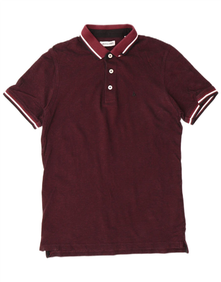 Jack & Jones muška polo majica kratkih rukava Srednja bordo pamučna klasika