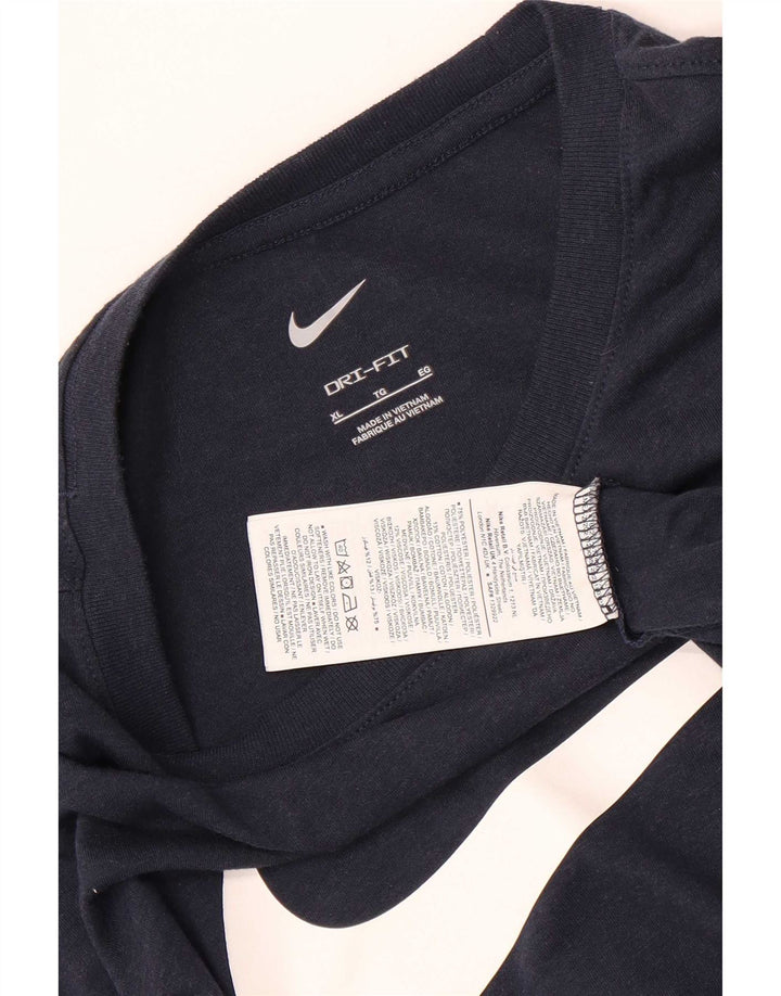 Nike Dri Fit majica kratkih rukava XL tamnoplavi poliester