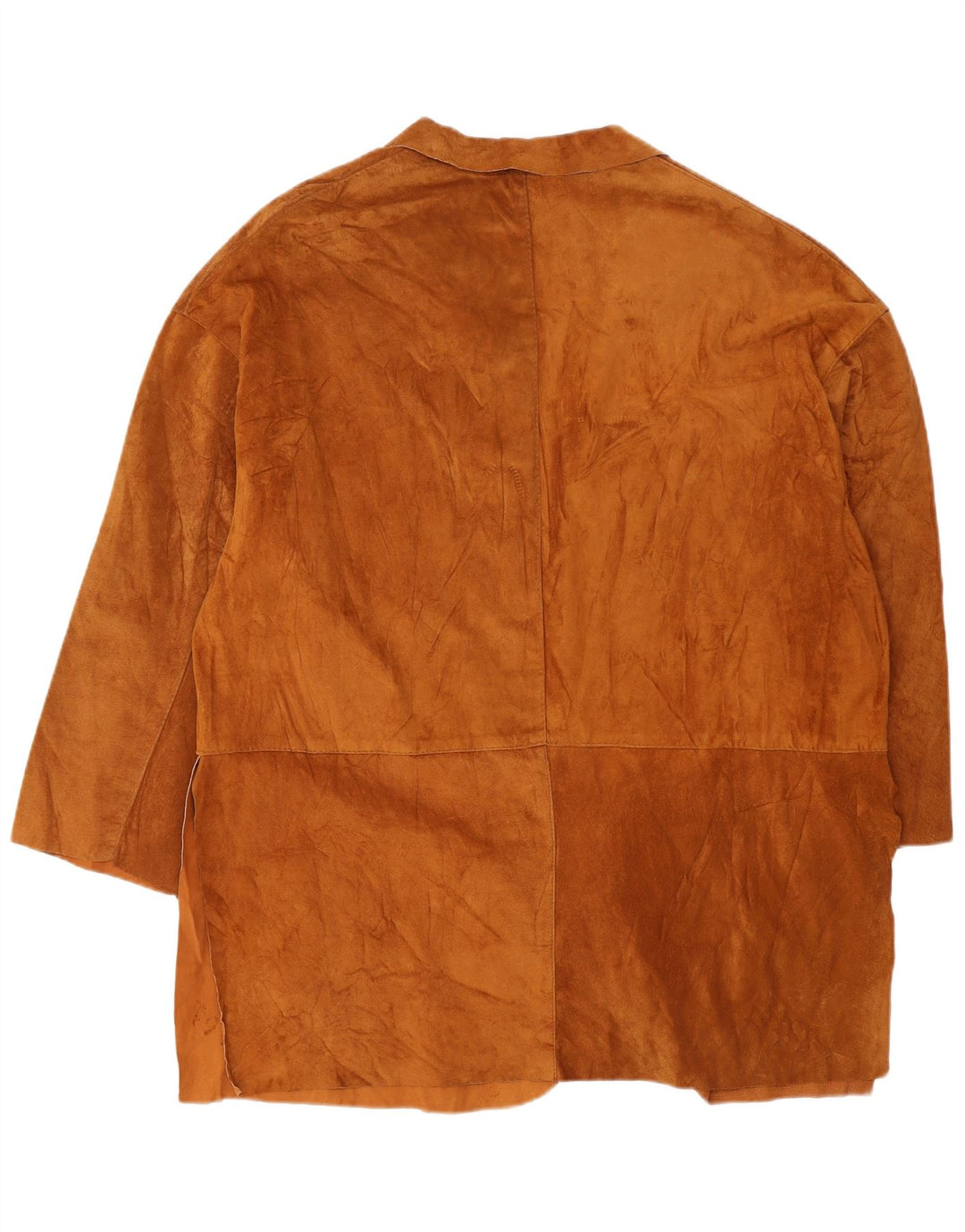 VINTAGE ženski preveliki kaput od antilopa UK 14 srednje smeđa koža