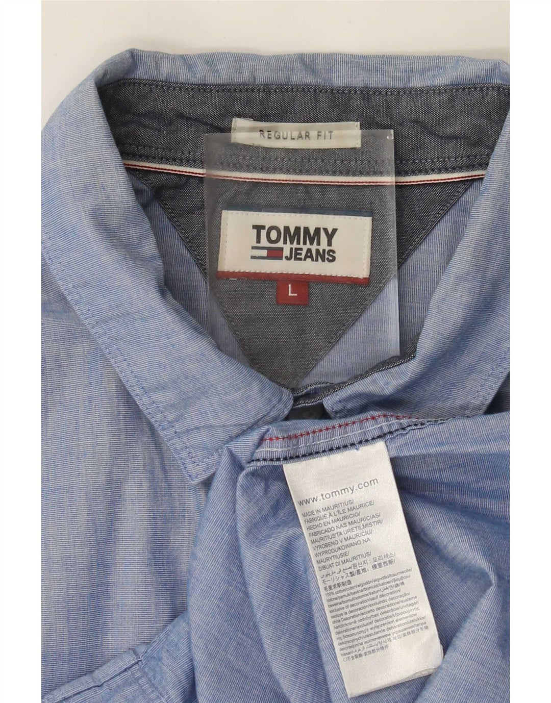 Tommy Hilfiger muška velika plava pamučna košulja standardnog kroja