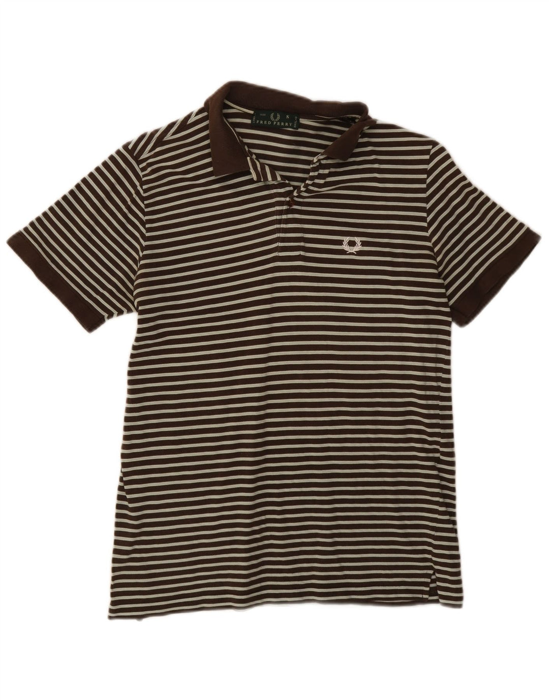 Fred Perry muška polo majica mala, pamuk na smeđe pruge