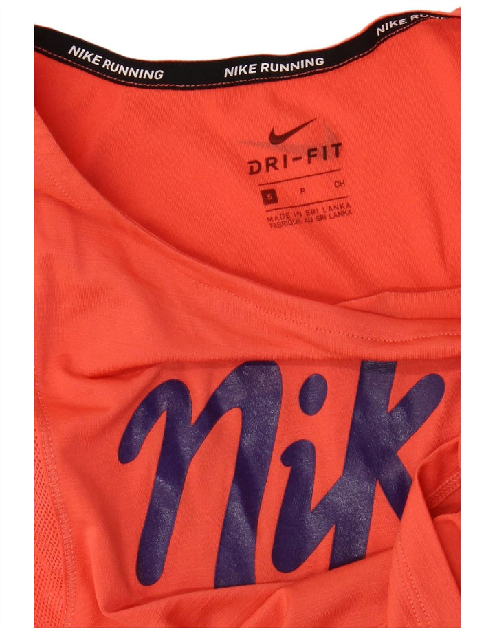 NIKE ženska majica kratkih rukava Dri Fit Crop Graphic Top UK 10 Small Orange