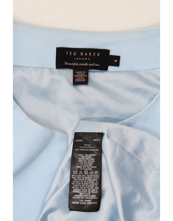 TED BAKER Ženska haljina bez rukava uz kroj veličine 4 velika plava boja