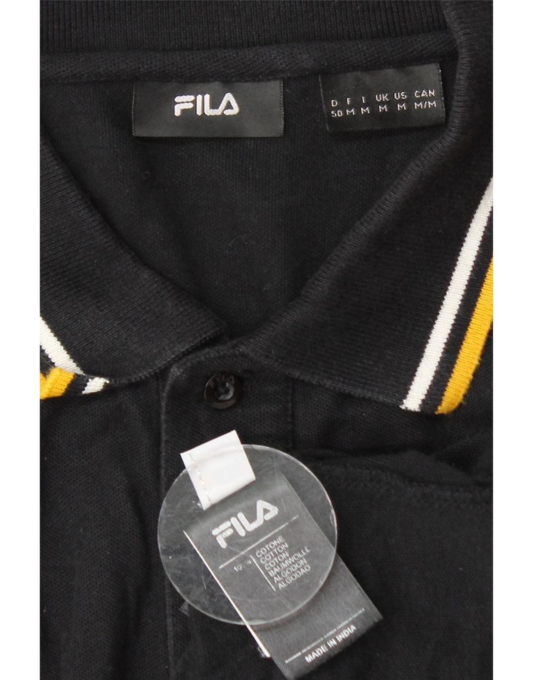 Fila muška polo majica dugih rukava Srednje crni pamuk