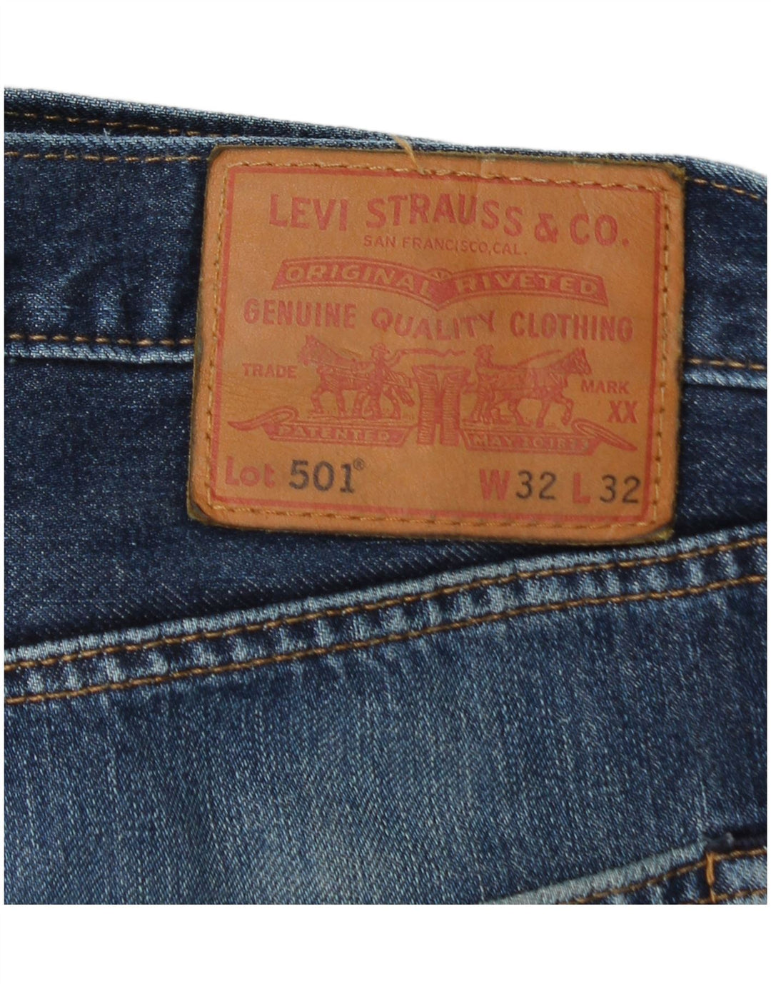 LEVI'S ženska 501 traper suknja W32 veliki plavi pamuk