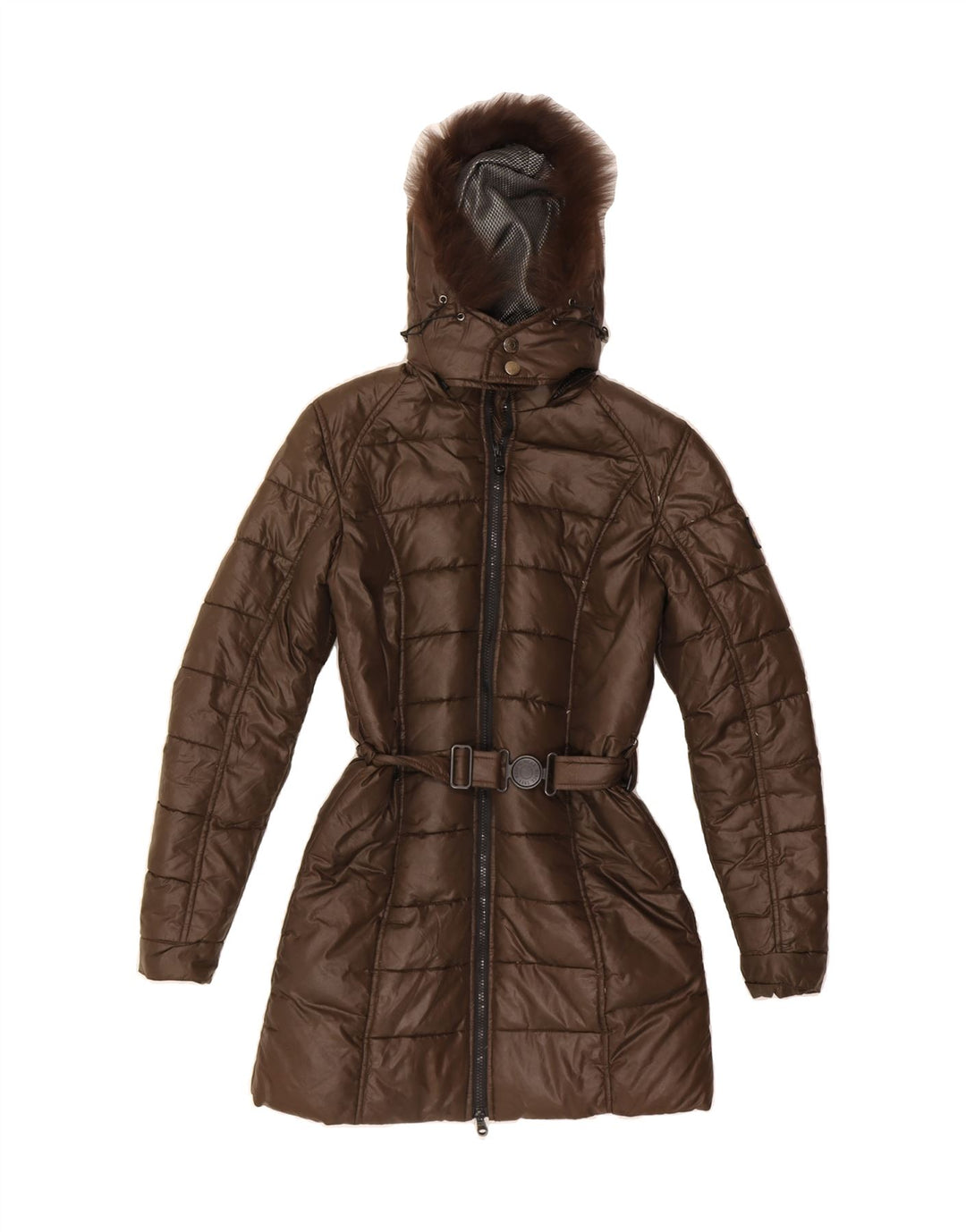 REFRIGIWEAR Womens Hooded Padded Coat UK 12 Medium Green Vintage Refrigiwear and Second-Hand Refrigiwear from Messina Hembry 