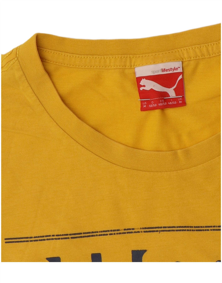 Puma muška majica s grafičkim motivima srednje žuta