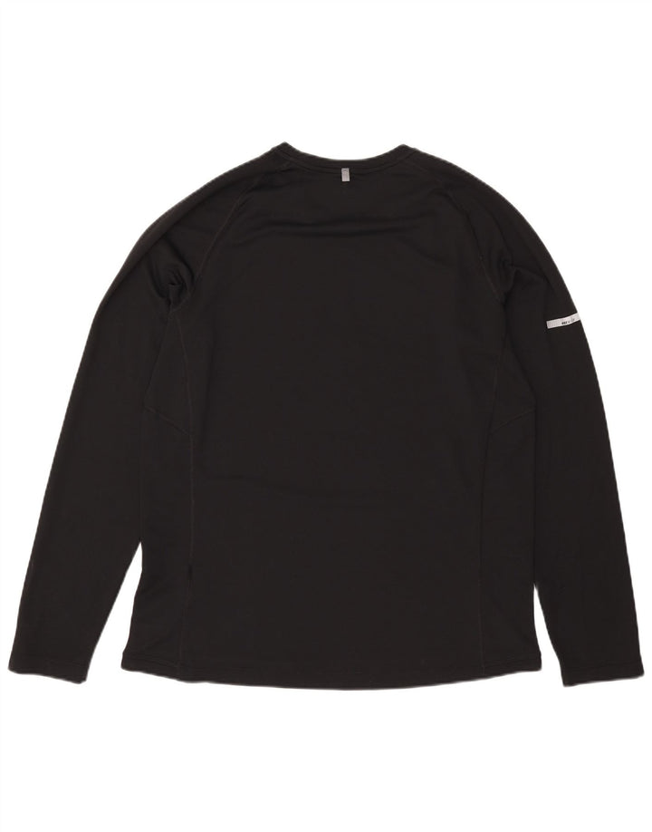 Nike Dri Fit majica s dugim rukavima, veliki crni poliester