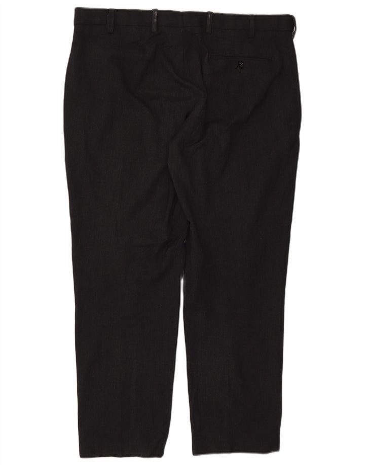 Marks & Spencer muške chino hlače standardnog kroja W38 L29 crni poliester
