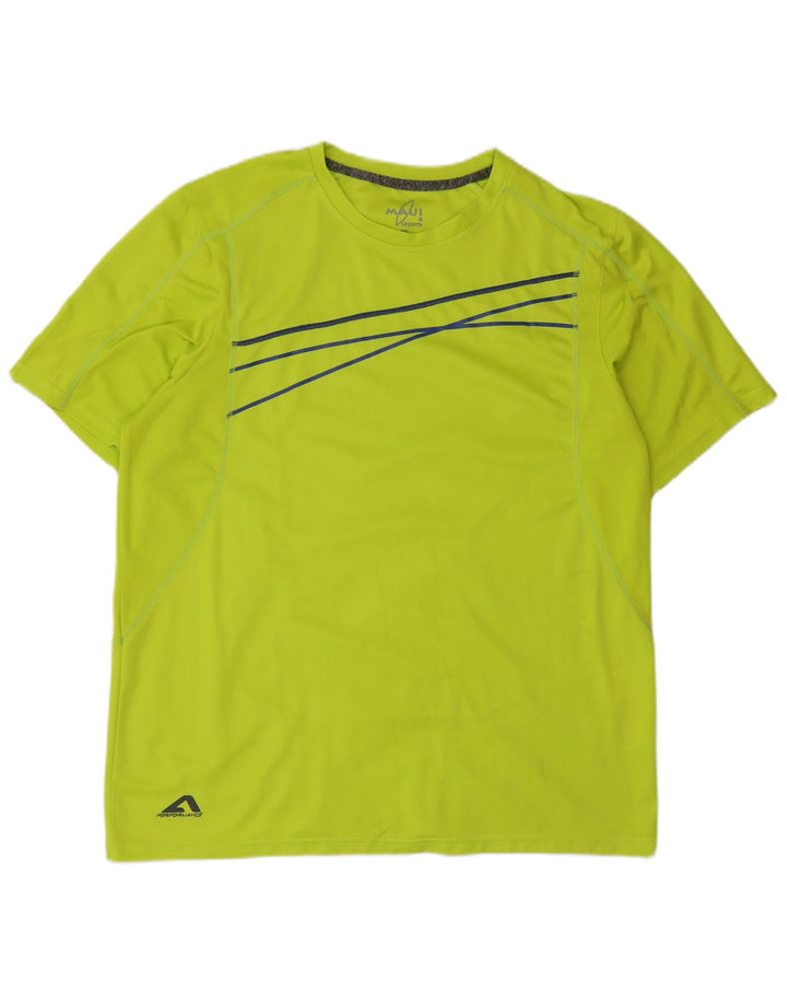 Maui Maui muška majica kratkih rukava XL zeleni prugasti poliester