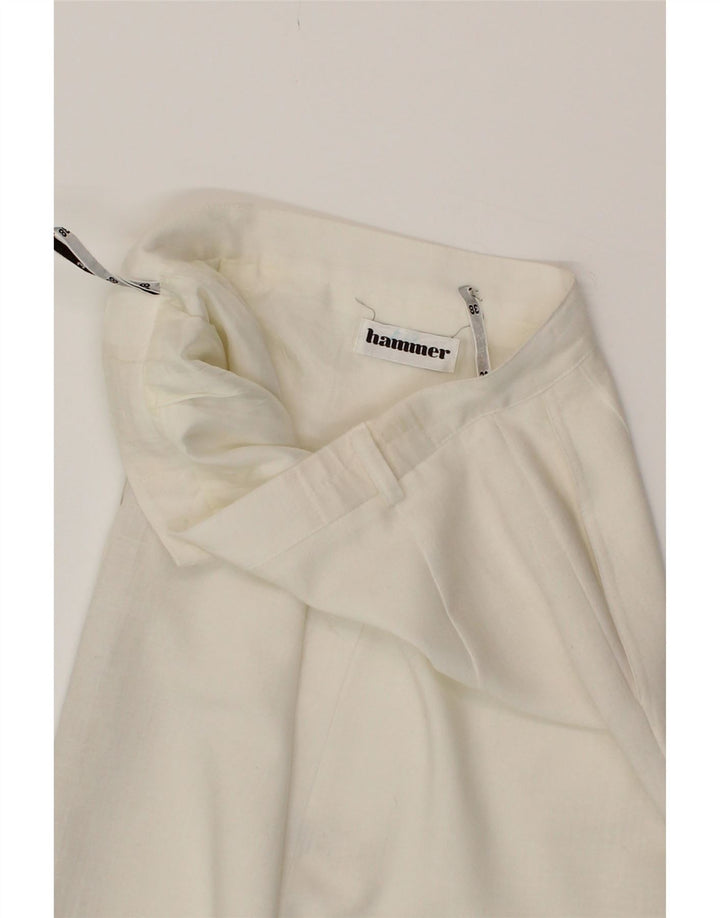 HAMMER Womens Pencil Skirt EU 38 Medium W29  White Polyester Vintage Hammer and Second-Hand Hammer from Messina Hembry 