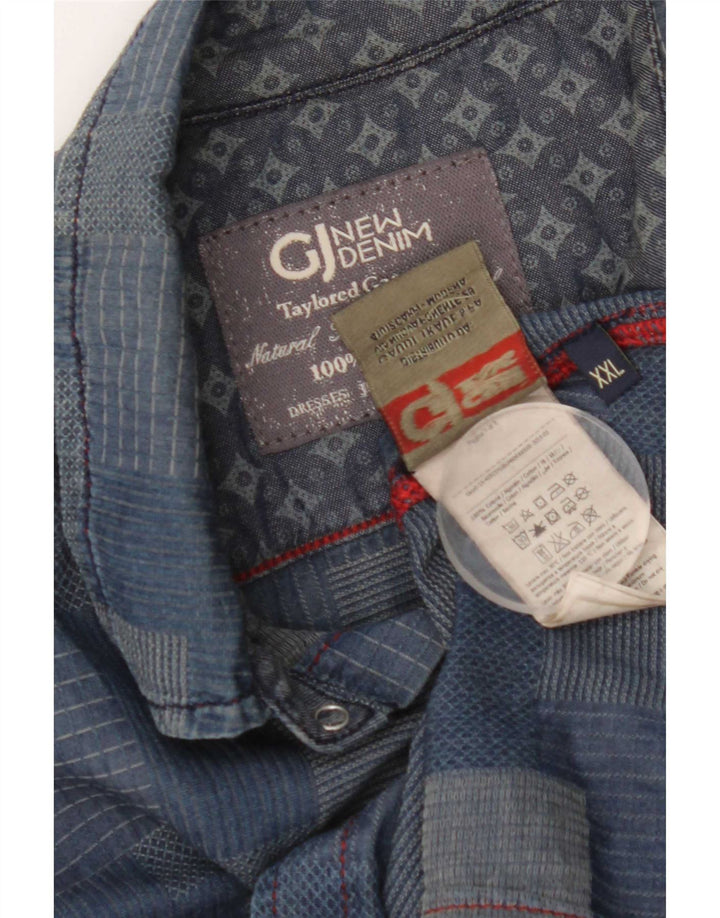 Gaudi muška košulja 2XL plavi patchwork pamuk