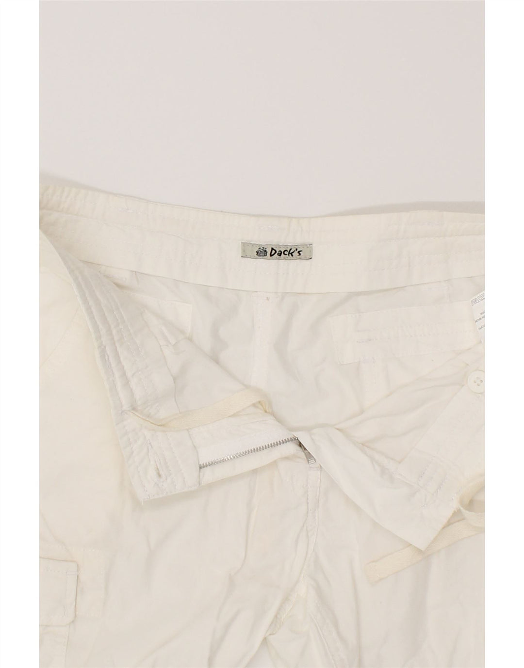 DACK'S Womens Cargo Shorts IT 48 XL W36  White Cotton Vintage Dack's and Second-Hand Dack's from Messina Hembry 
