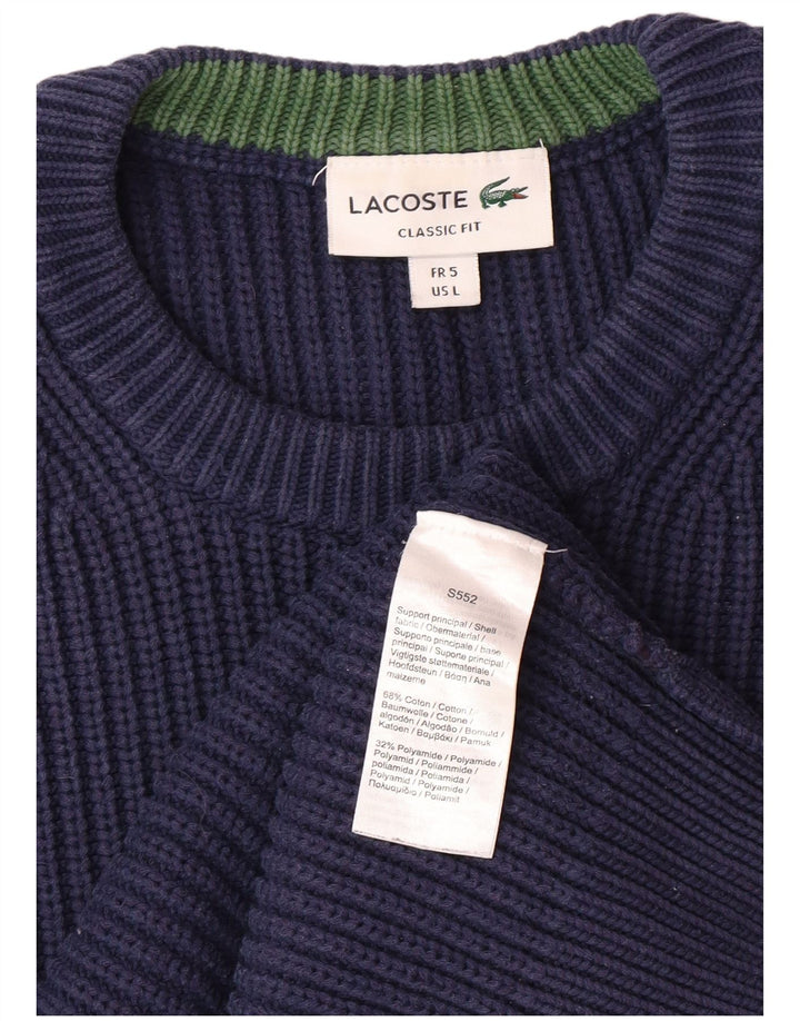 LACOSTE Muški džemper s okruglim izrezom veličine 5, veliki tamnoplavi