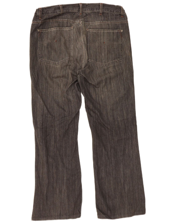 CALVIN KLEIN Muške traperice Bootcut W36 L30 Crni pamuk