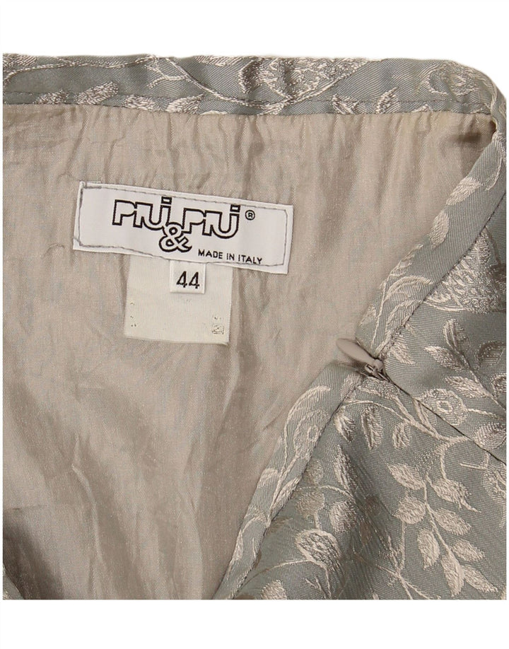 PIU & PIU Ženska mini suknja IT 44 Srednja W28 Siva cvjetna