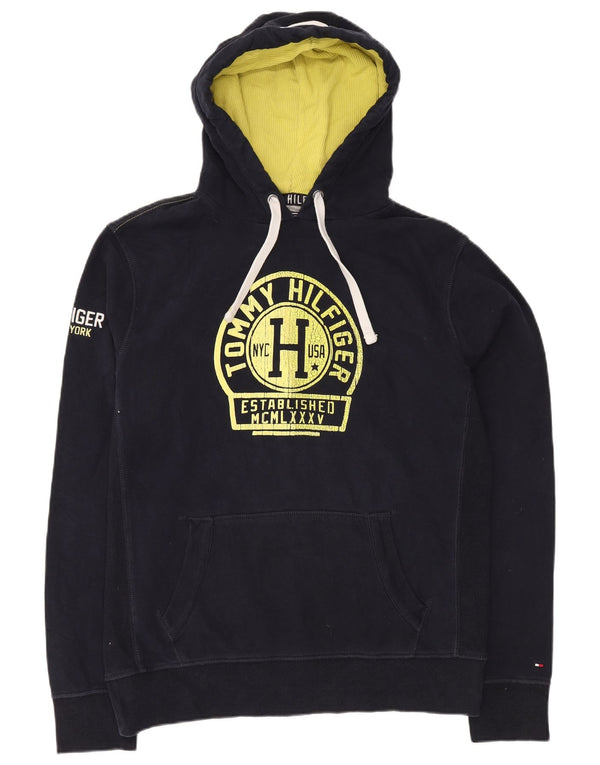 Tommy Hilfiger Ženska vintage fit grafička majica s kapuljačom XL tamnoplavi pamuk