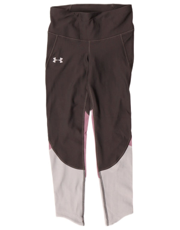 UNDER ARMOUR Ženske Heat Gear Leggings UK 8 Male sive boje