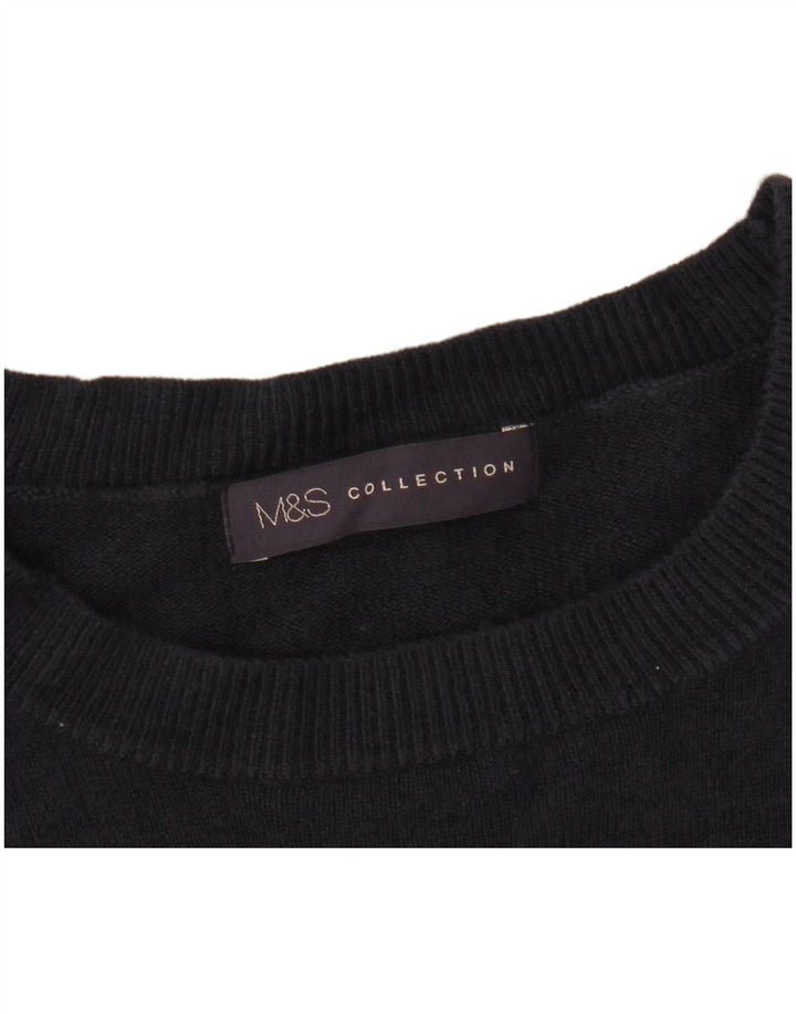 Marks & Spencer ženski džemper s okruglim izrezom UK 14 Srednje tamnoplava