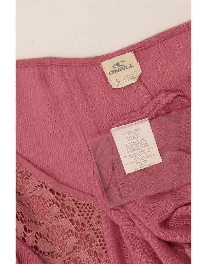 O'NEILL Womens Oversized Blouse Top UK 10 Small Pink Viscose Vintage O'Neill and Second-Hand O'Neill from Messina Hembry 