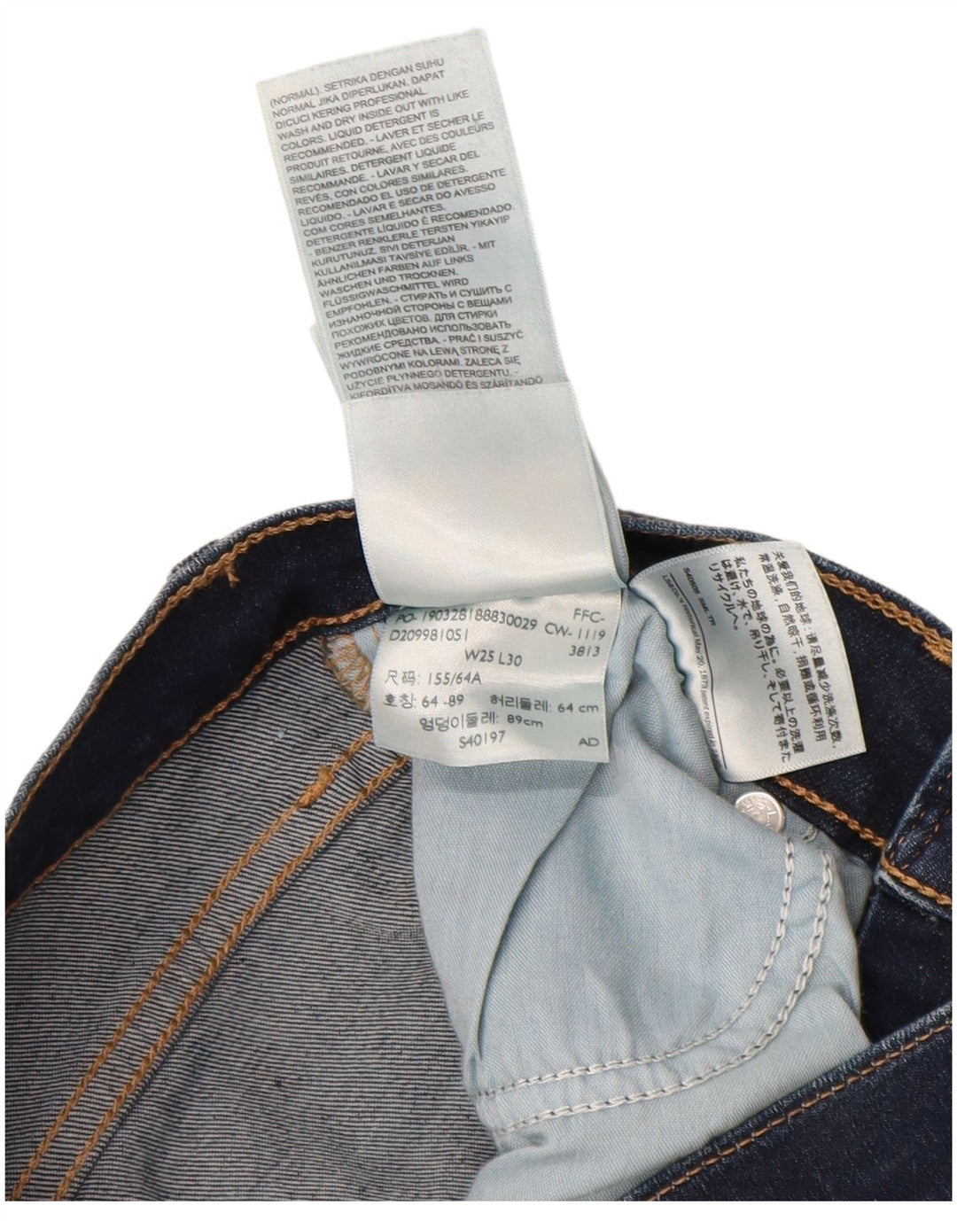 Levi's ženske ravne traperice visokog struka 724 W25 L30 tamnoplavi pamuk