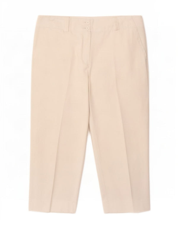 Nike ženske Dri Fit Capri hlače UK 14 srednje W32 L22 bijeli poliester