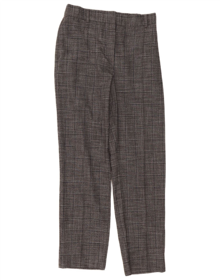 Marks & Spencer ženske chino hlače UK 12 Srednje W30 L30 Sivi karirani