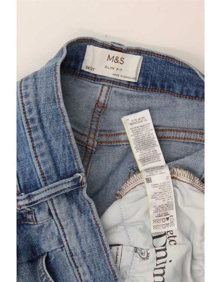Marks & Spencer muške uske traperice W34 L31 plavi pamuk