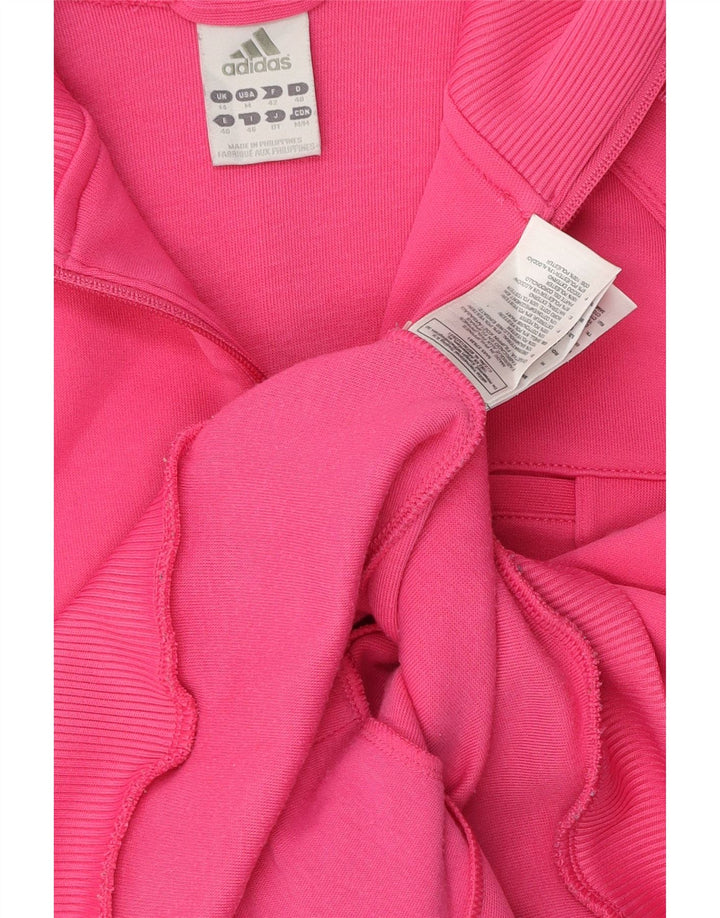 Adidas ženska gornja jakna trenirke UK 14 srednje ružičasti poliester