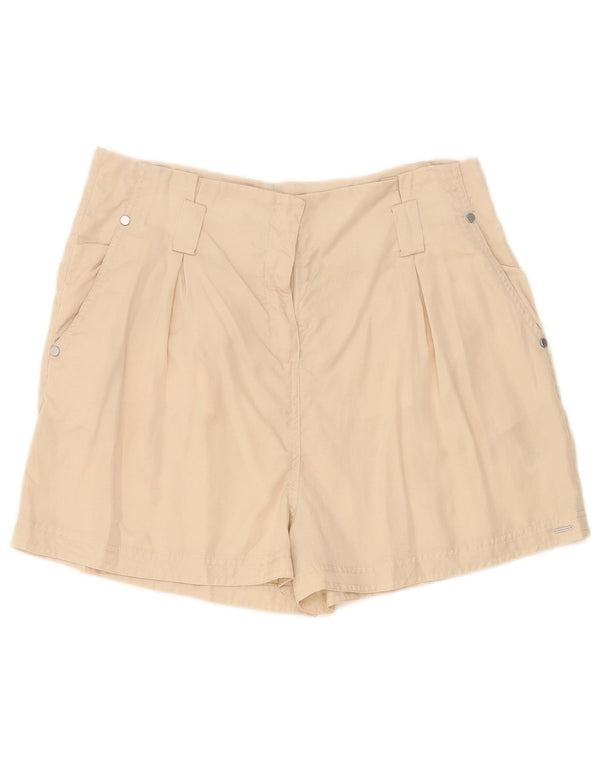 Superdry ženske kratke chino hlače s visokim strukom UK 14 Large W34 Bež