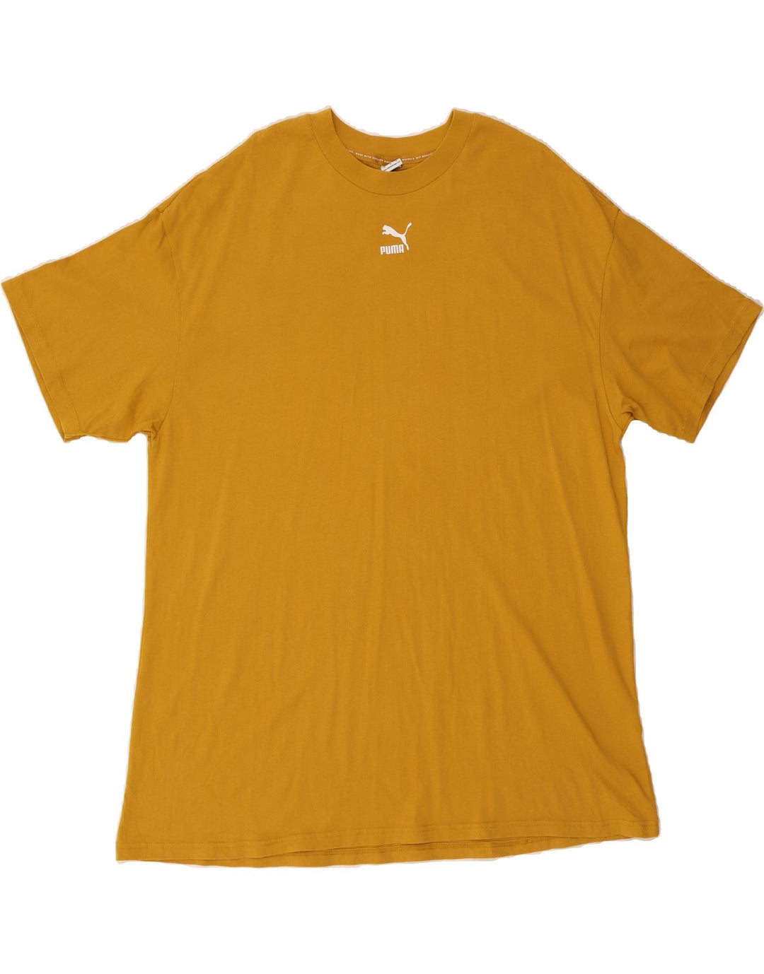 PUMA Mens T-Shirt Top Medium Yellow Vintage Puma and Second-Hand Puma from Messina Hembry 