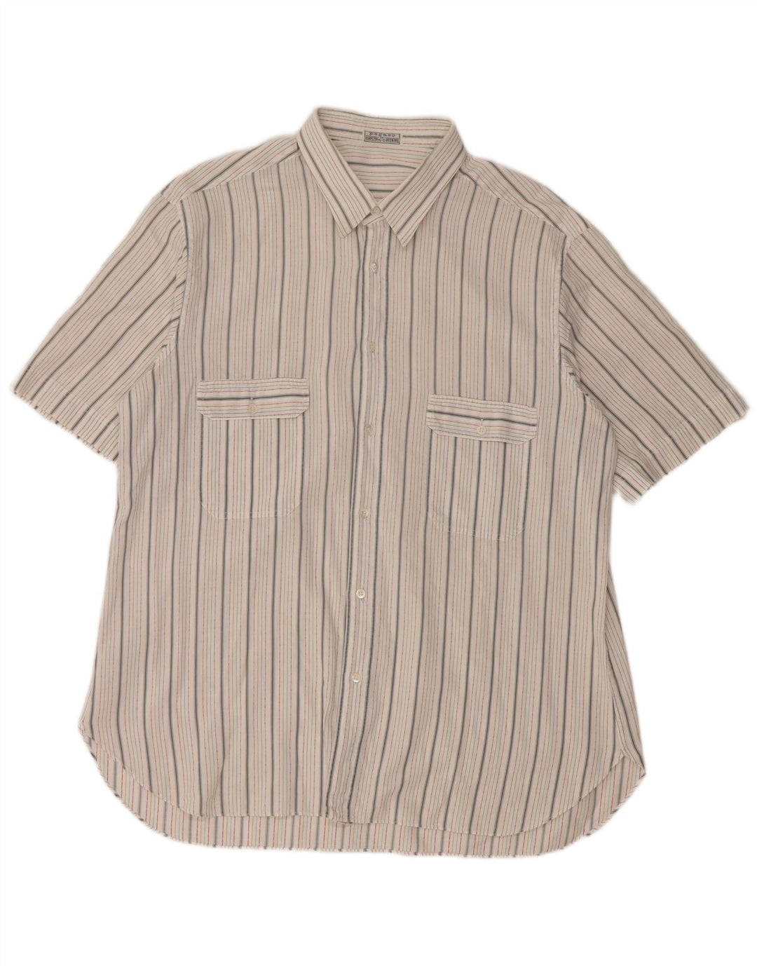 Vintage muška košulja kratkih rukava na velike bijele pruge