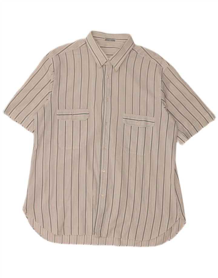 Vintage muška košulja kratkih rukava na velike bijele pruge