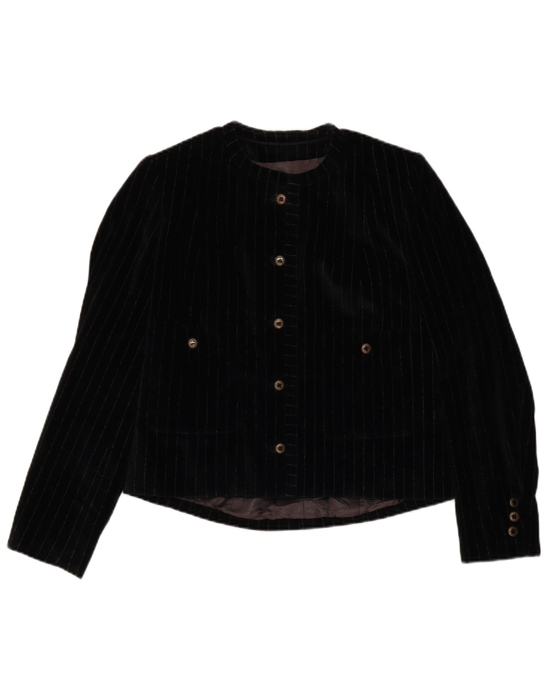 VINTAGE ženski dvodijelni komplet suknji s 5 gumba UK 12 srednje W28 crna