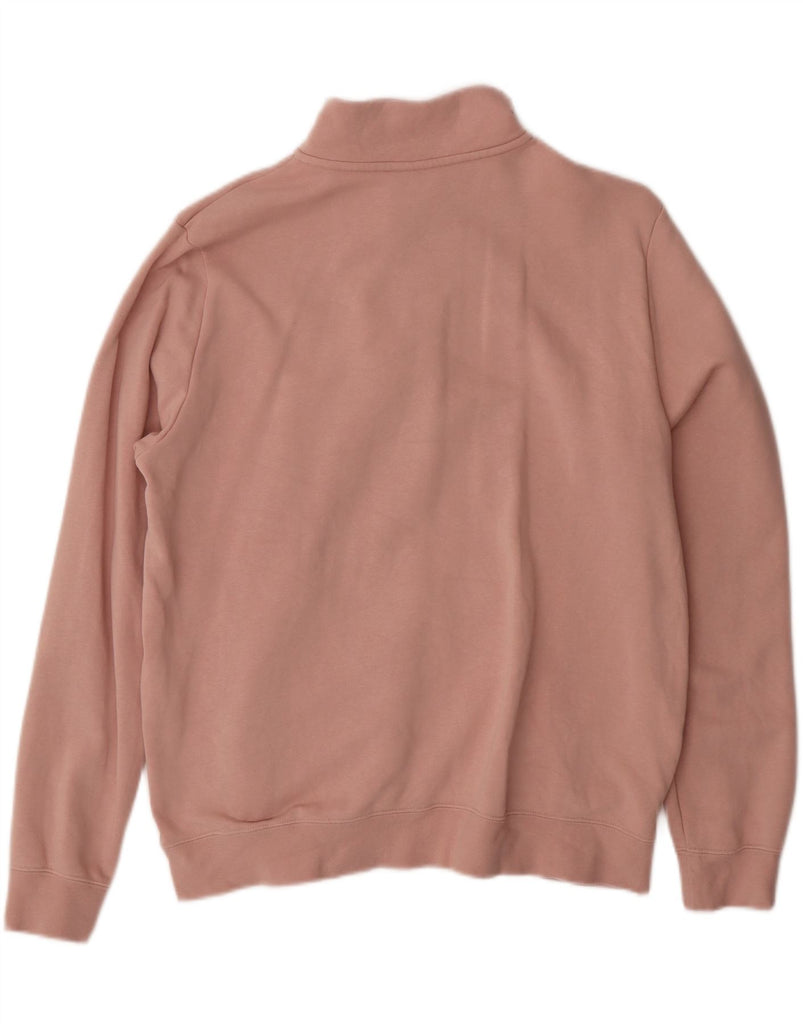 NIKE Womens Zip Neck Sweatshirt Jumper UK 16 Large Pink Cotton Vintage Nike and Second-Hand Nike from Messina Hembry 