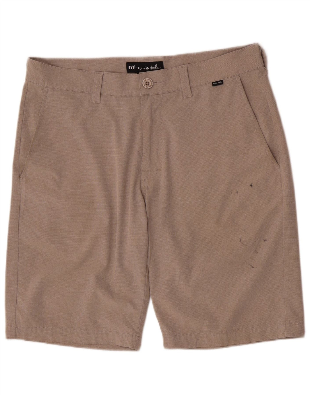 Travis Mathew muške chino kratke hlače standardnog kroja W32 srednje bež poliester