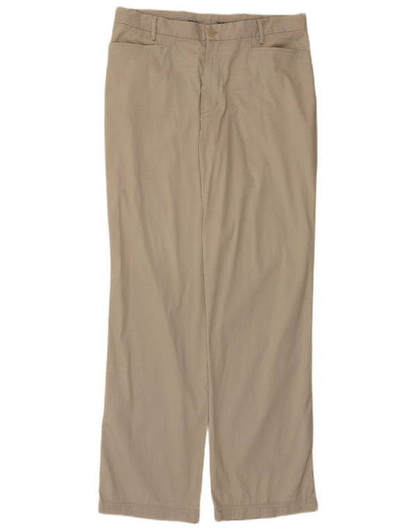 Nike Womens Regular Fit Casual Trousers W34 L34 Beige Cotton