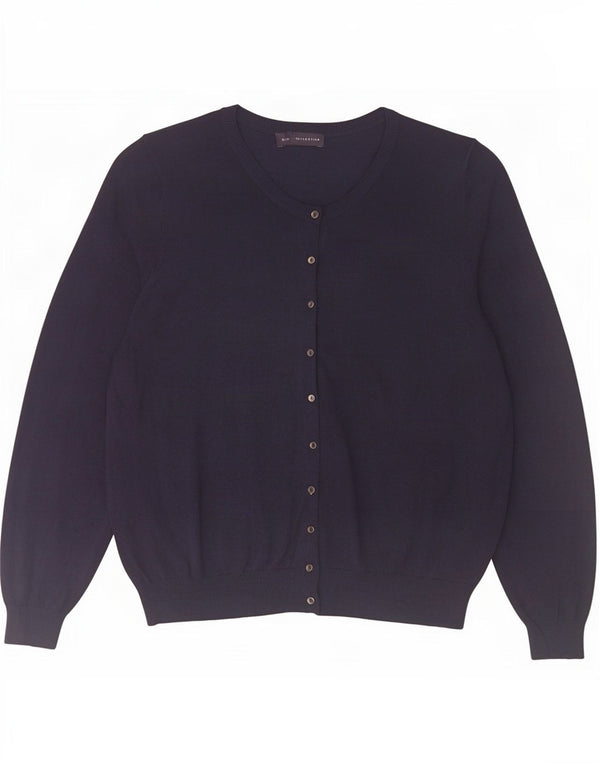 Marks & Spencer ženski kardigan pulover UK 22 3XL tamnoplava viskoza