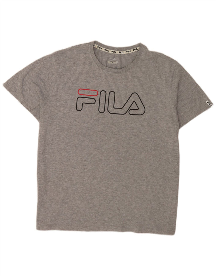 Fila muška majica kratkih rukava s grafičkim motivima 2XL sivi flekasti poliester