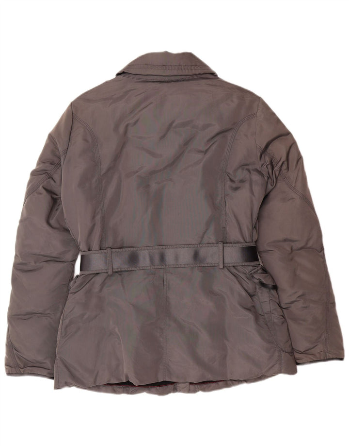 PEUTEREY Ženska podstavljena jakna s pojasom IT 46 Large Grey Polyamide Classic
