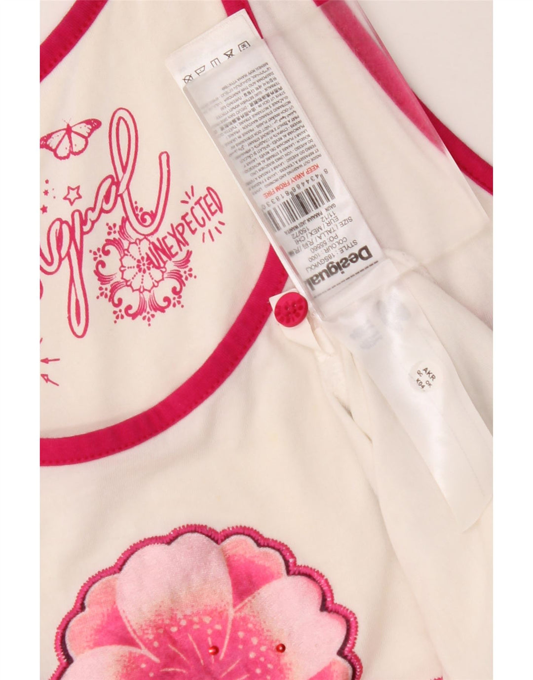 DESIGUAL haljina-tunika bez rukava za djevojčice, 11-12 godina, bijela cvjetna