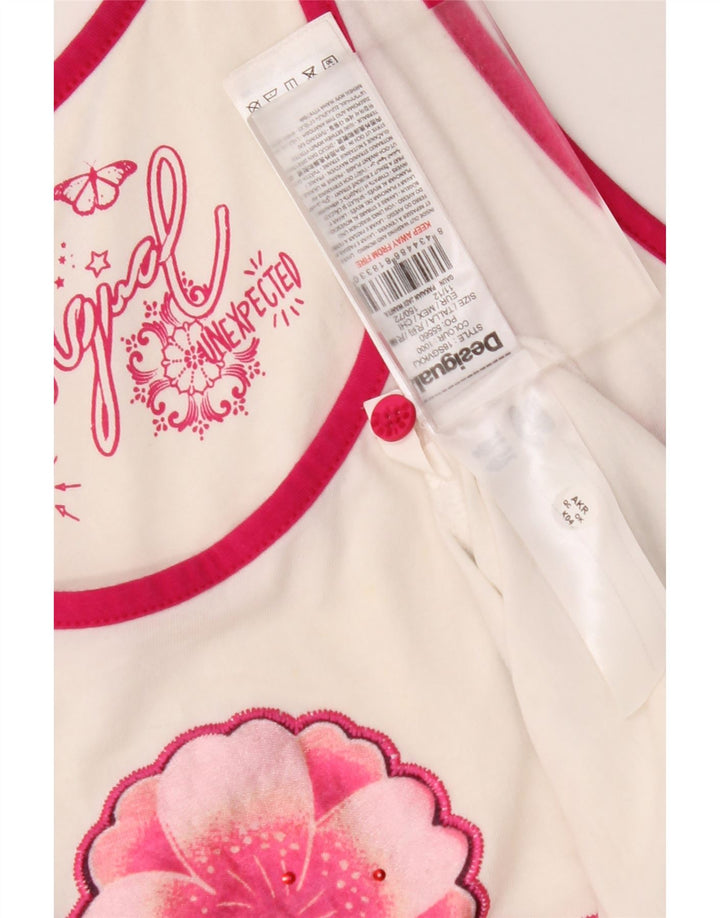 DESIGUAL haljina-tunika bez rukava za djevojčice, 11-12 godina, bijela cvjetna