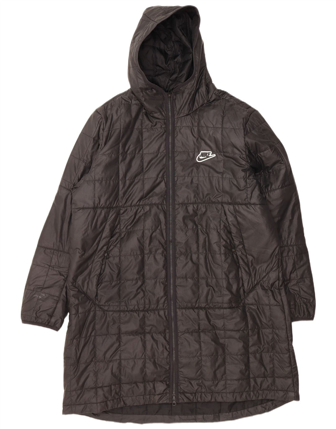 NIKE muški podstavljeni kaput s kapuljačom UK 42 XL crni poliester