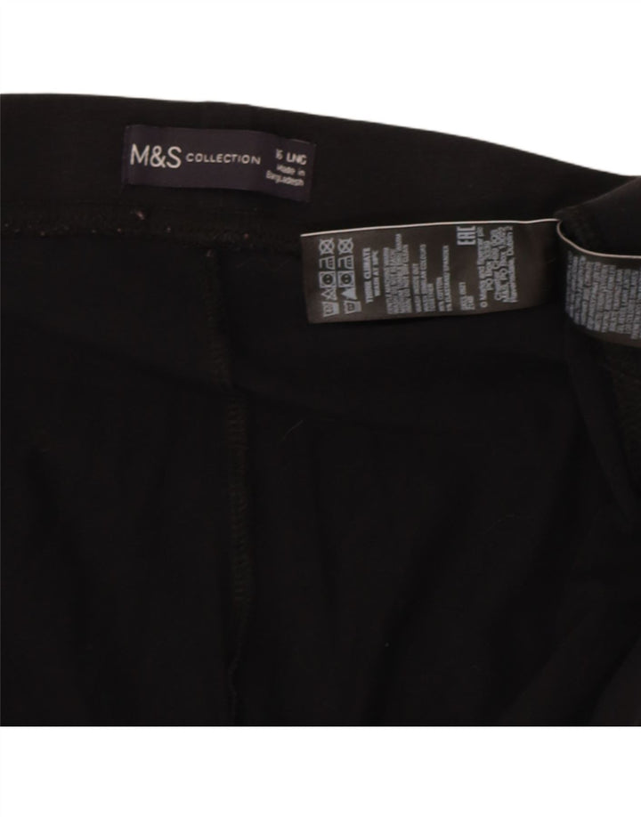 Marks & Spencer ženske tajice UK 16 velike crne pamučne