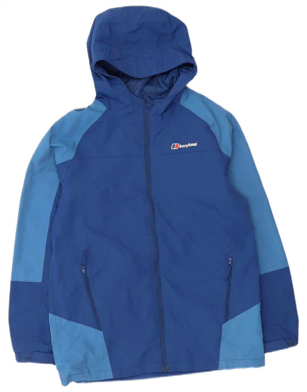Berghaus kišna jakna s kapuljačom za dječake 12-13 godina, plava poliamidna boja