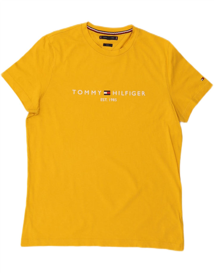 TOMMY HILFIGER Muška majica kratkih rukava Slim Fit XL, žuti pamuk