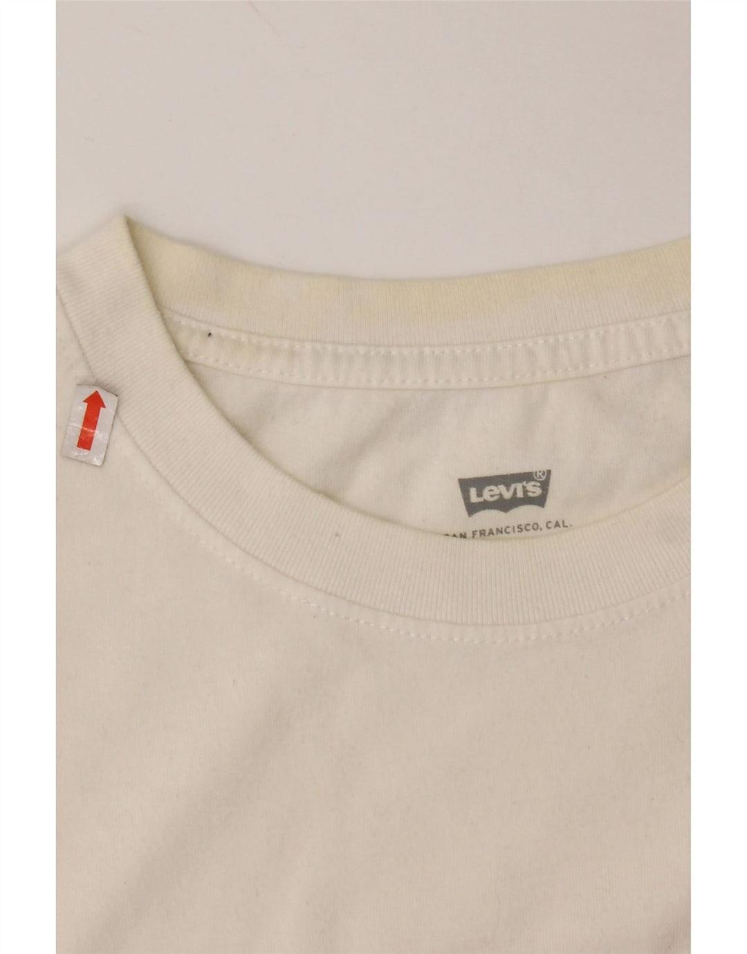 LEVI'S ženska majica kratkih rukava s kratkim crtama UK 10 Small White Colourblock