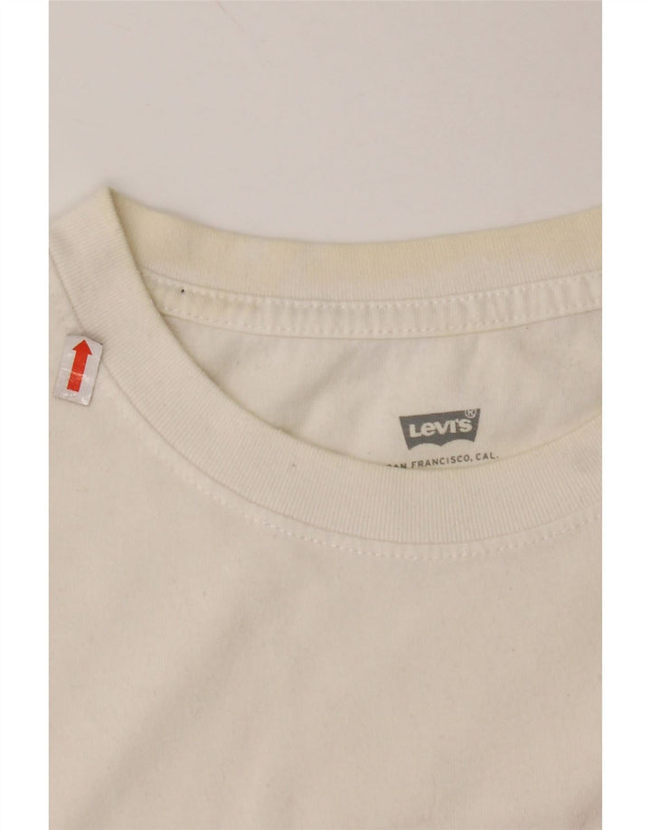 LEVI'S ženska majica kratkih rukava s kratkim crtama UK 10 Small White Colourblock