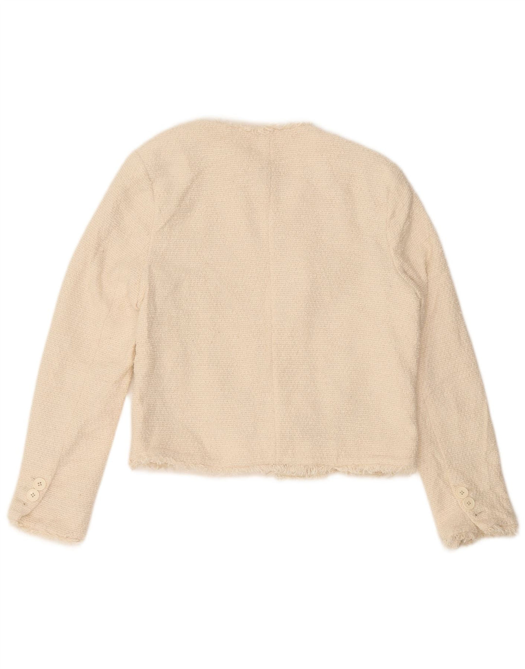Marks & Spencer Ženska jakna s otvorenim sakoom UK 12 Srednje bijeli pamuk
